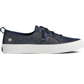 Sperry Crest Vibe Textile Sparkle Tmavomodre - Damske Tenisky